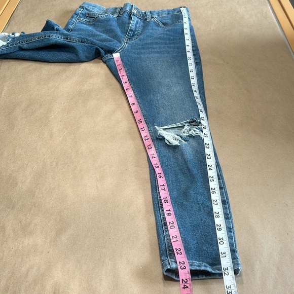 Top Shop Distressed Skinny Jean Sz W28 Petite - Picture 6 of 15